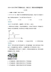 2025届广西柳州高三下学期第三次高考模拟考试物理试卷（解析版）