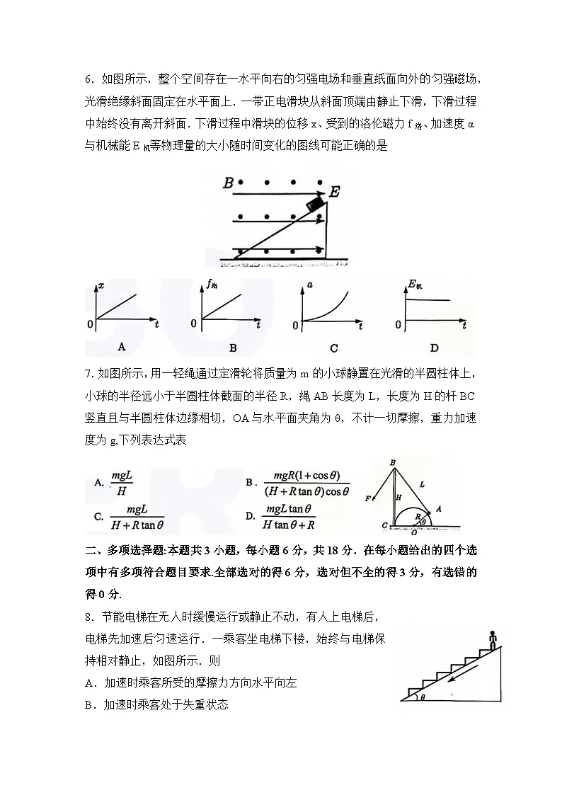 2024届广东省深圳市高三下学期第一次调研考试物理试题 附答案第3页