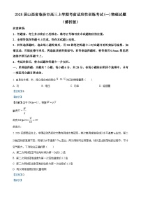 2025届山西省临汾市高三上学期考前适应性训练考试(一)物理试题  （解析版）