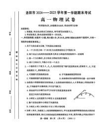 河南省洛阳市2024-2025学年高一上学期期末 物理试卷（含答案）