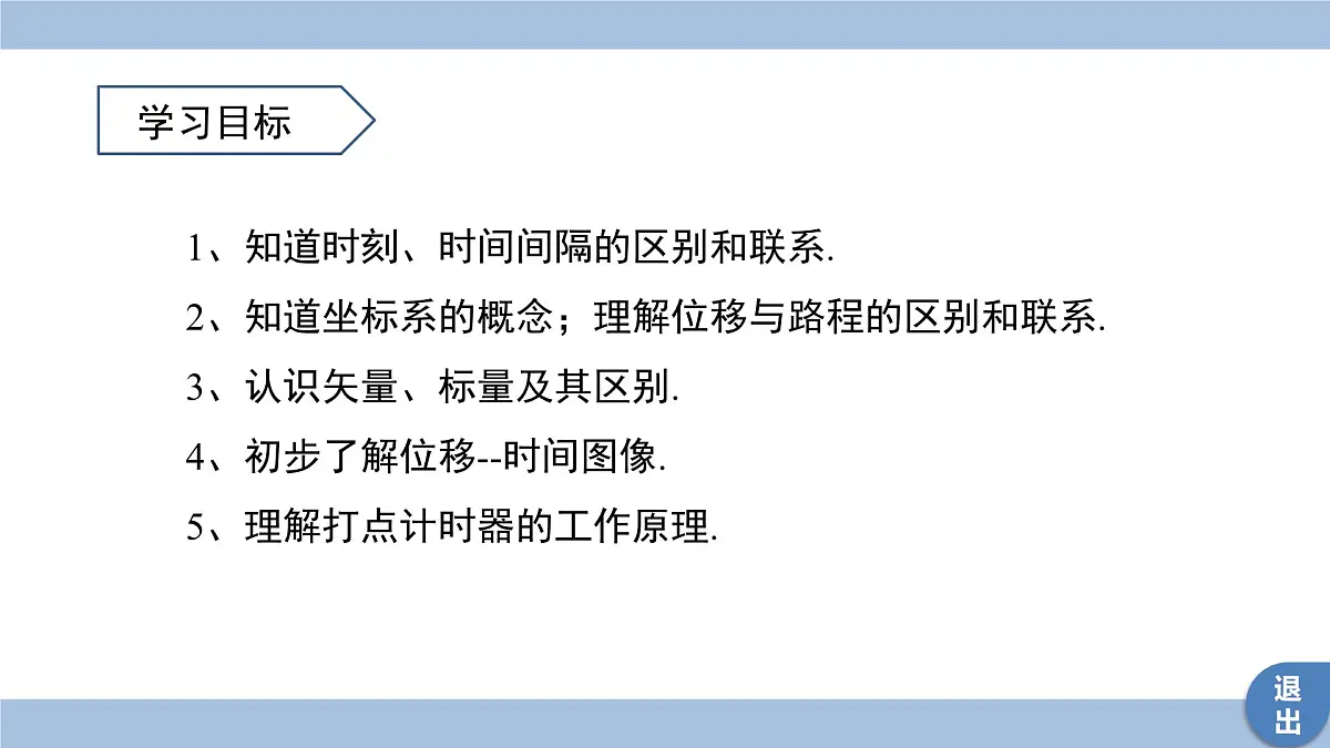 人教版高中物理必修一 1-2《 时间 位移》课件第4页