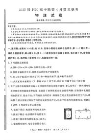 河南省H20高中联盟2025届高三下学期4月联考-物理试题+答案