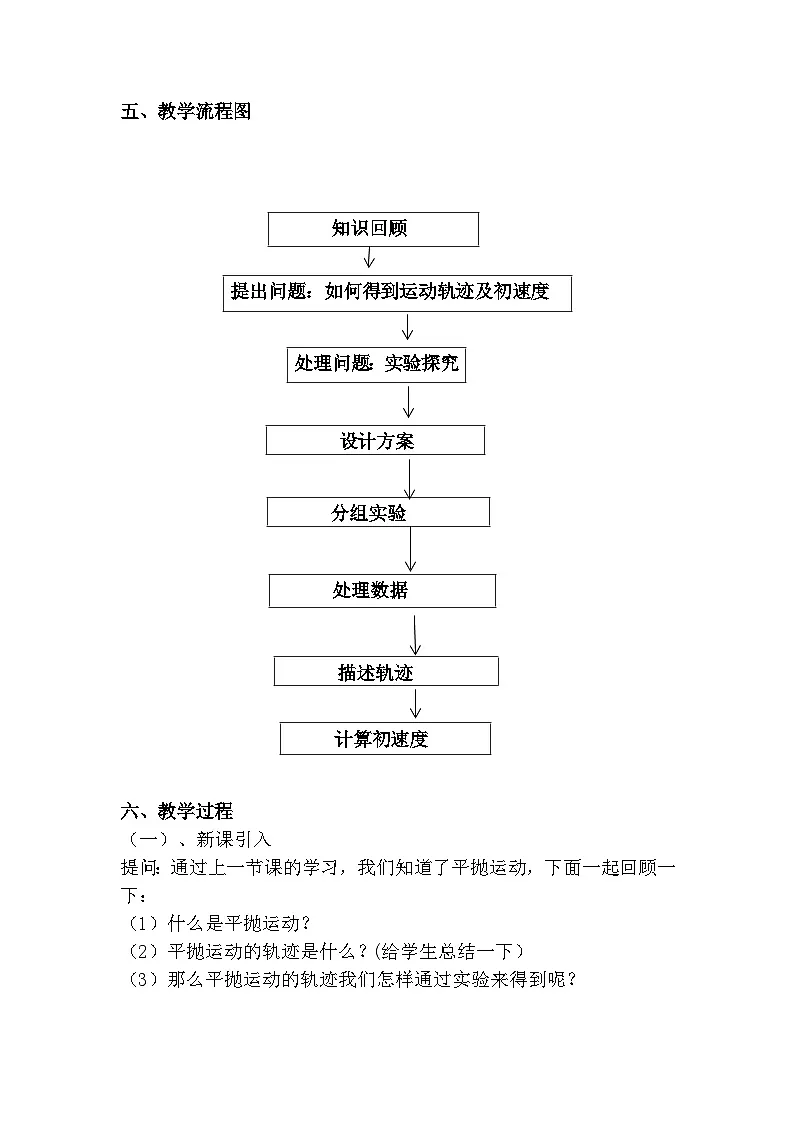 人教版高中物理必修二 5-3《探究平抛运动的特点》-教学设计第2页