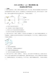 2025北京高三（上）期末真题物理汇编：电磁感应章节综合