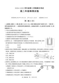 湖北省武汉市2024-2025学年高二下学期期中考试物理试卷（含答案）