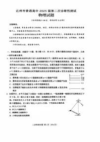 物理丨四川省达州市2025届高三下学期4月第二次诊断性测试（达州二诊）物理试卷及答案