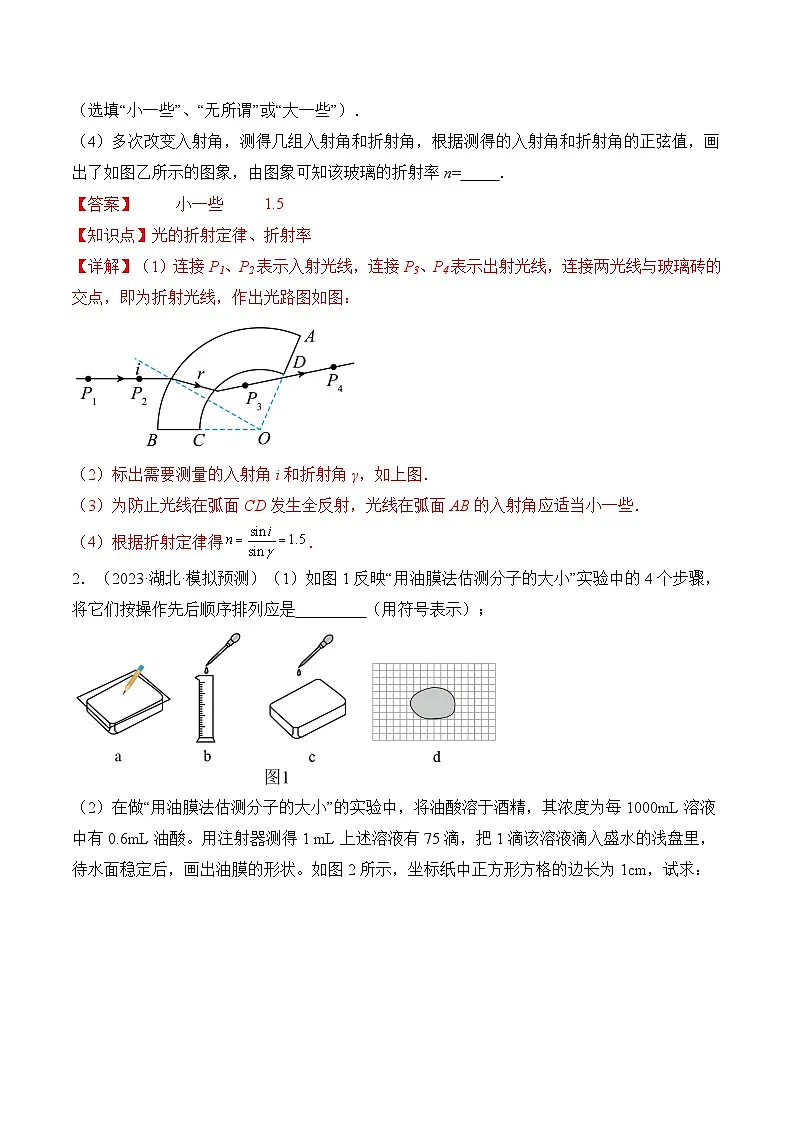 重难点20 光学和热学实验(解析版)2025第2页