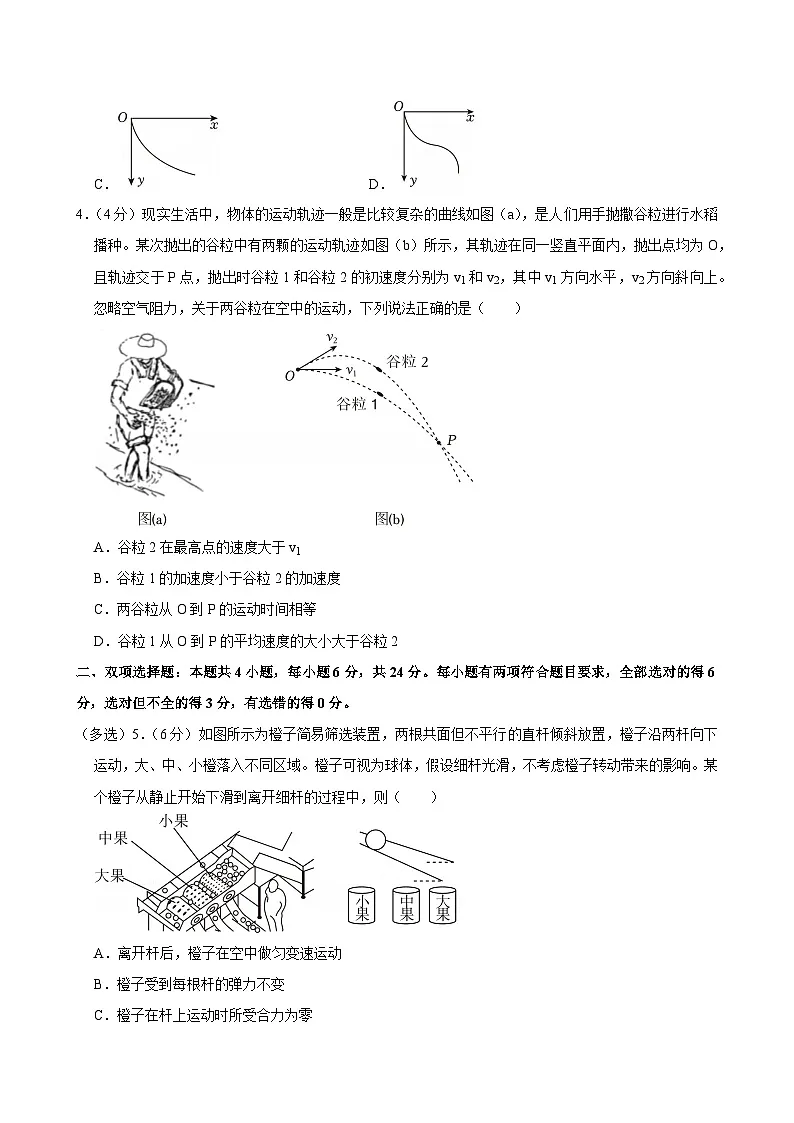 2023-2024学年福建省漳州市校级学校联盟高一(下)期中物理试卷第2页