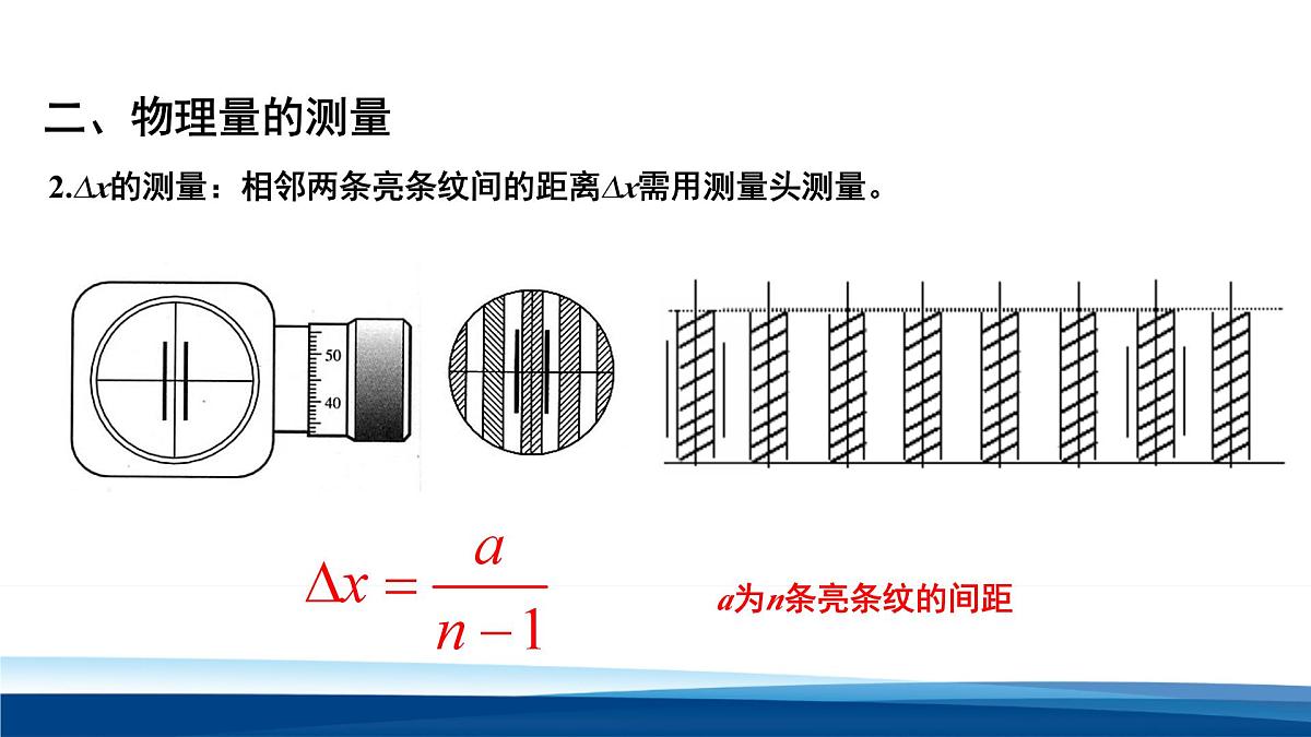 人教版高中物理选择性必修一 4-4 实验:用双缝干涉测量光的波长-课件第8页