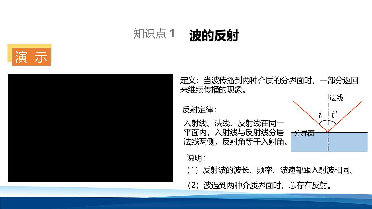 人教版高中物理选择性必修一 3-3波的反射、折射和衍射-课件第4页