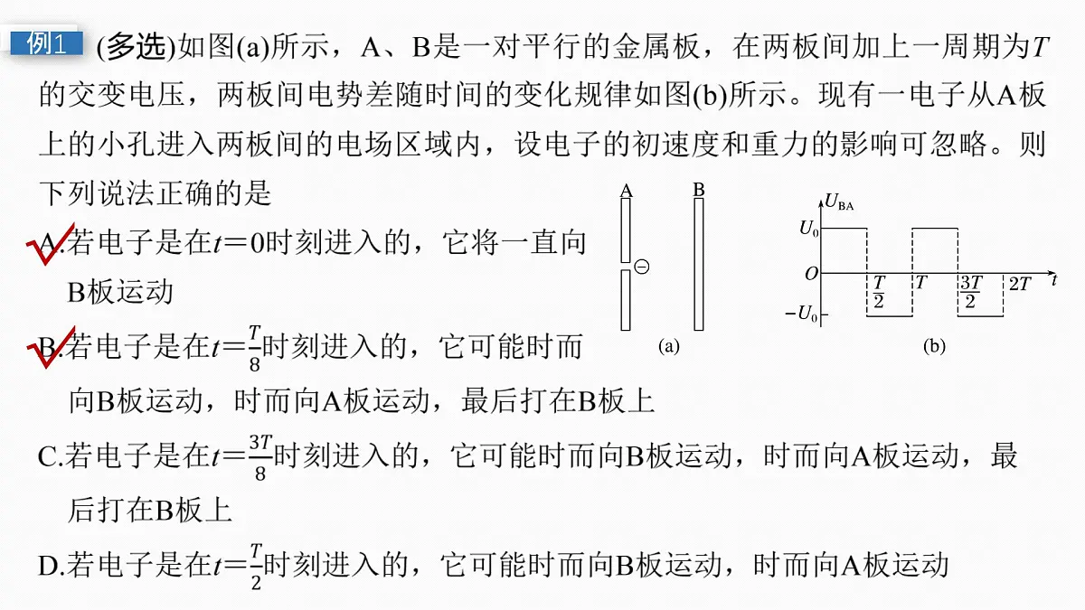 第九章 第48课时 专题强化:带电粒子在交变电场中的运动第7页