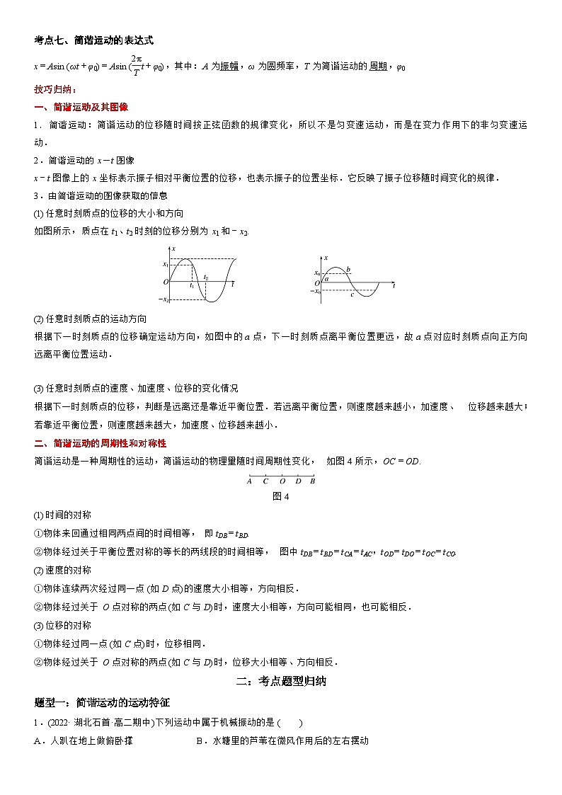 2.1-2.2 简谐运动 简谐运动的描述-高二物理精讲与精练高分突破考点专题系列(选择性必修第一册)第2页