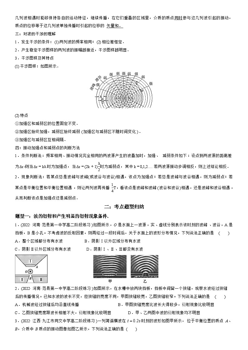 3.3-3.4 波的反射、折射和衍射、干涉-高二物理精讲与精练高分突破考点专题系列(选择性必修第一册)第2页