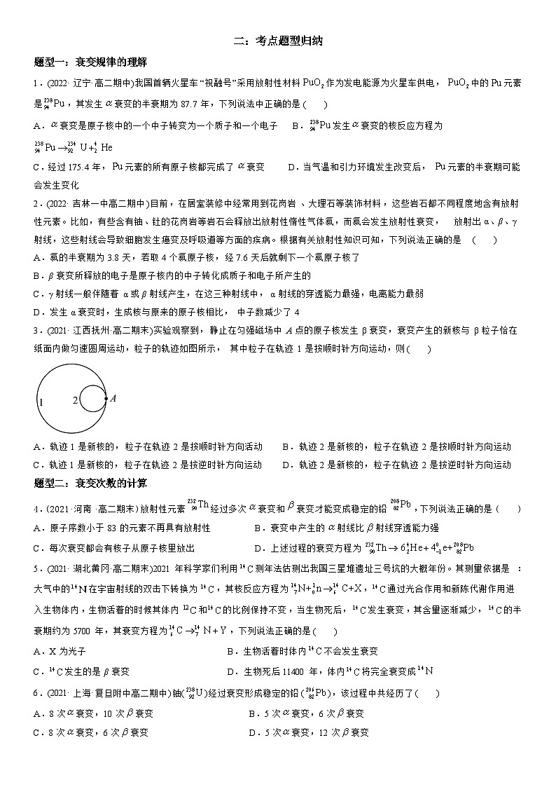 5.2放射性元素的衰变-高二物理精讲与精练高分突破考点专题系列(选择性必修第三册)第3页