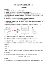 陕西省咸阳市2025届高三下学期二模试题 物理 含解析