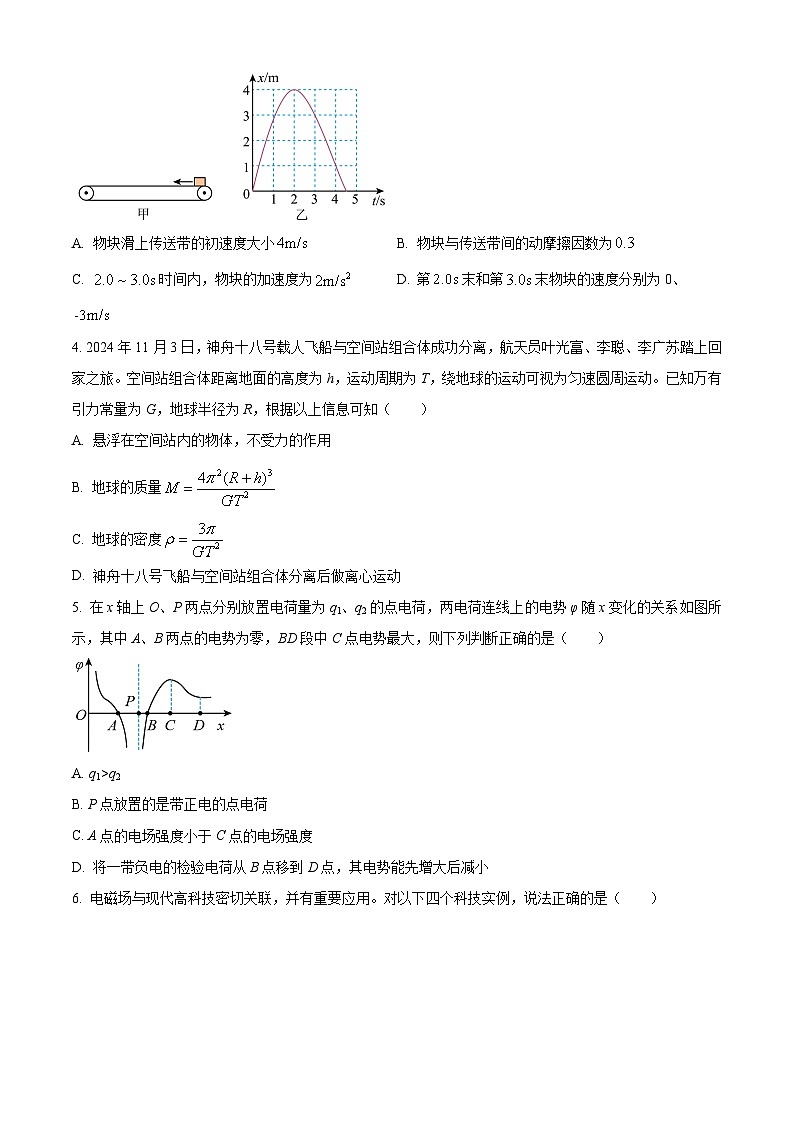 安徽省合肥市普通高中六校联盟2024-2025学年高三下学期2月联考物理试卷(原卷版+解析版)第2页