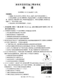 广东省深圳市宝安区2024届高三上学期期末考试 物理试卷（含答案）