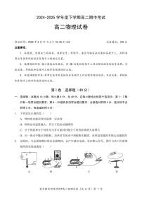 2024~2025学年湖北省楚天教科研协作体高二期中考试物理试题（含答案）