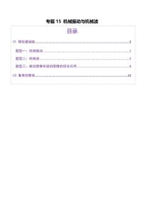 2025年高考物理二轮复习讲练测（新高考通用）专题15 机械振动与机械波（练习）（原卷版）