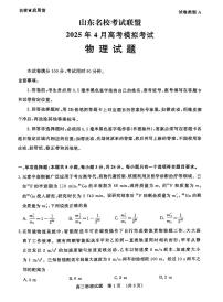 山东名校考试联盟2025届高三4月联考物理试题（含答案）