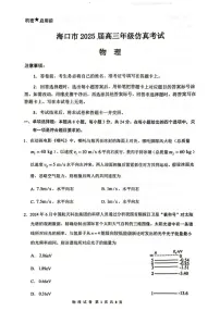 海南省海口市2025届高三下学期仿真考试物理含答案解析