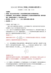 高二上学期物理期末模拟卷11(上海专用,沪科版2020必修三+选择性必修第二册第五章)(含答案)