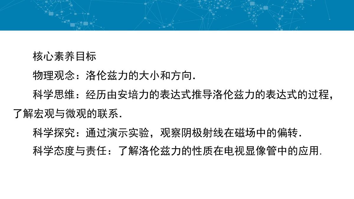 人教版高中物理选择性必修二 1-2《磁场对运动电荷的作用力》课件第3页