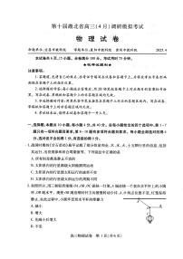 湖北省2025届高三（4月）调研模拟考试物理含答案解析