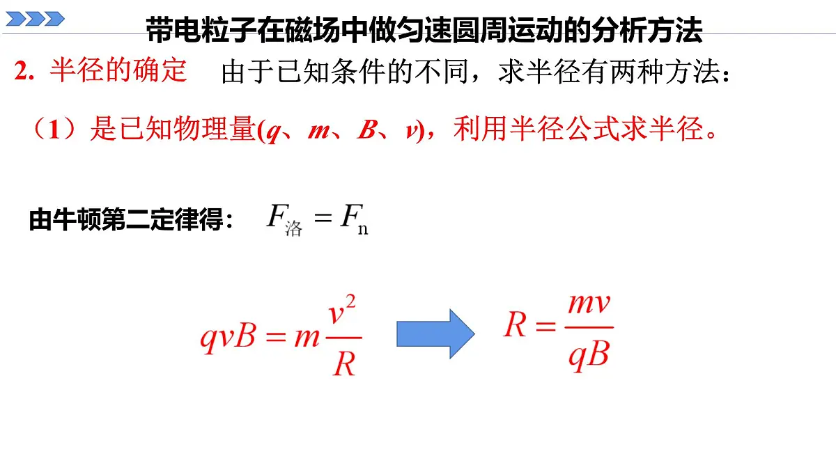 人教版高中物理选择性必修二 1-3《带电粒子在匀强磁场中的运动》 课时2课件第4页