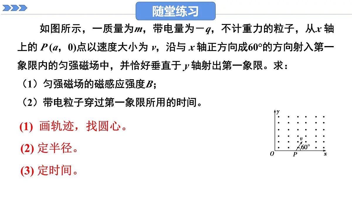 人教版高中物理选择性必修二 1-3《带电粒子在匀强磁场中的运动》 课时2课件第7页