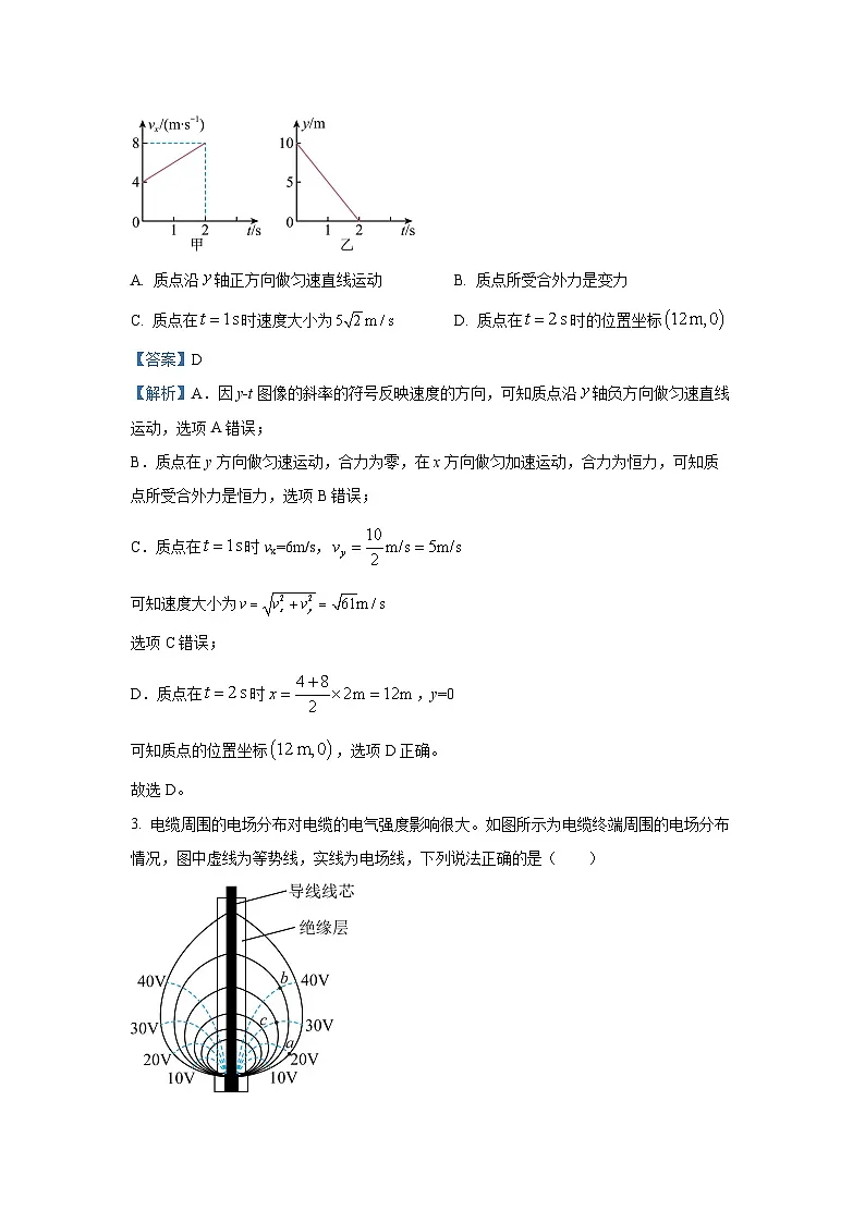 河南省南阳市2024-2025学年高三上学期期末考试物理试卷(解析版)第2页