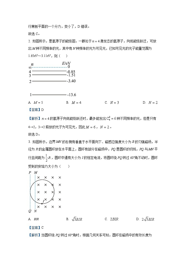 安徽省县中联盟2024-2025学年高三上学期12月联考物理试卷(解析版)第2页