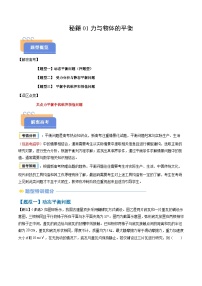 备战2025年高考物理(山东专用)抢分秘籍01力与物体的平衡(三大题型)(学生版+解析)练习