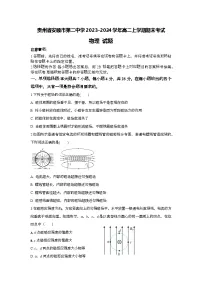 贵州省安顺市第二高级中学2023-2024学年高二上学期期末考试物理试卷