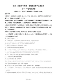 广东省茂名市化州市2023-2024学年高一上学期1月期末考试物理试题(含答案)