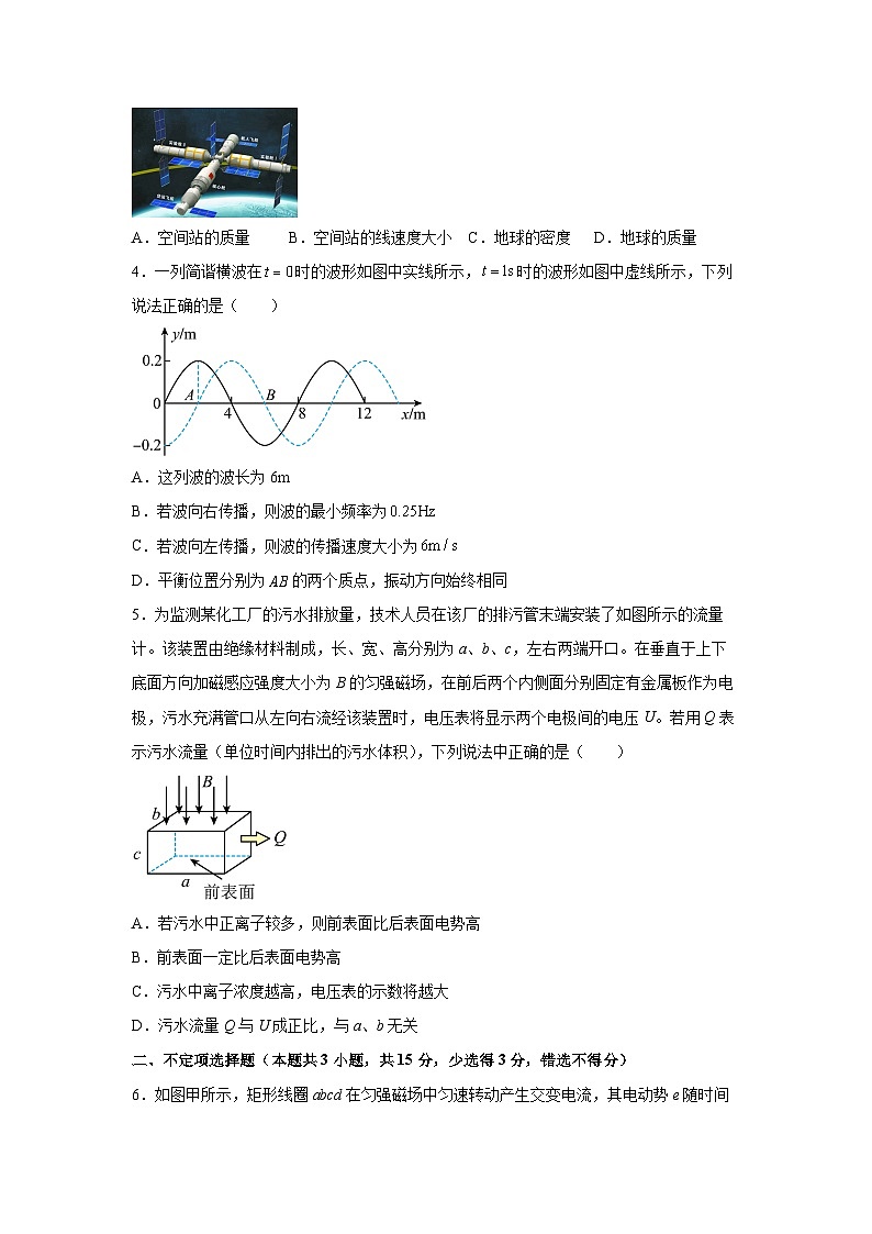 2025届天津市普通高中学业水平等级性考试模拟(十)物理试题第2页