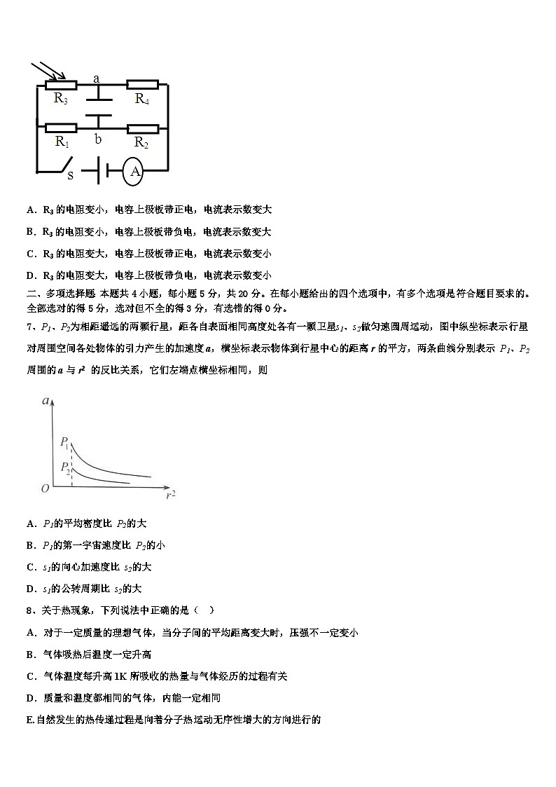 2023届安徽省高三下学期5月综合测试物理试卷 附答案第3页