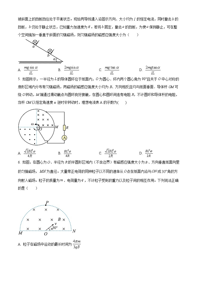 福建省南安市侨光中学2024-2025学年高二下学期4月月考物理试题(原卷版+解析版)第2页