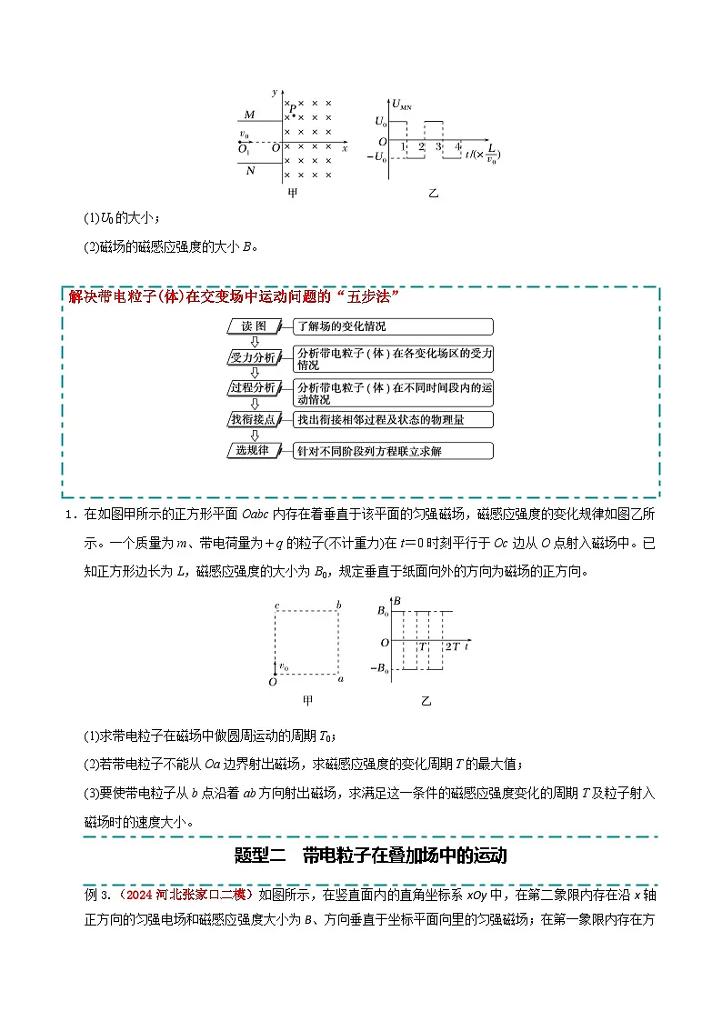 冲刺2025年高考物理大题突破(新高考通用)大题09带电粒子在叠加场、交变场中的运动(原卷版)第2页