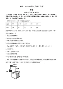 广西南宁市第二中学2024-2025学年高三下学期2月月考物理试卷(原卷版+解析版)