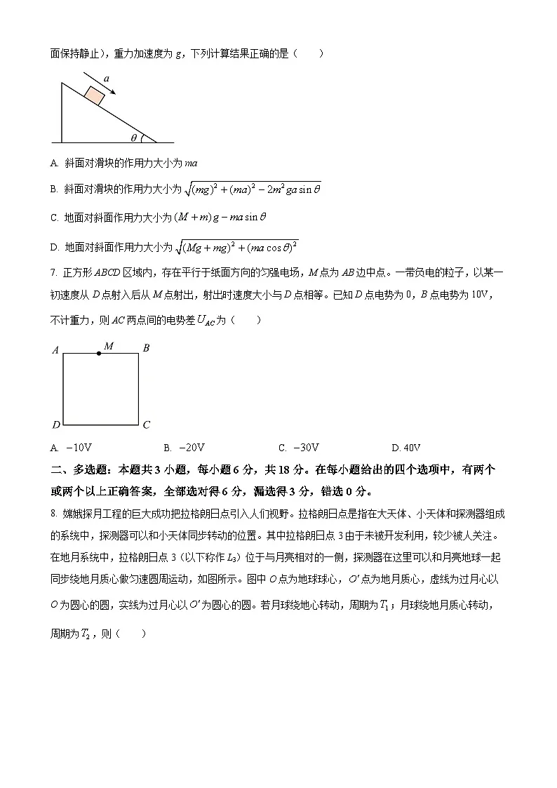河北省石家庄市部分学校2024-2025学年高三下学期3月月考物理试卷(原卷版+解析版)第3页