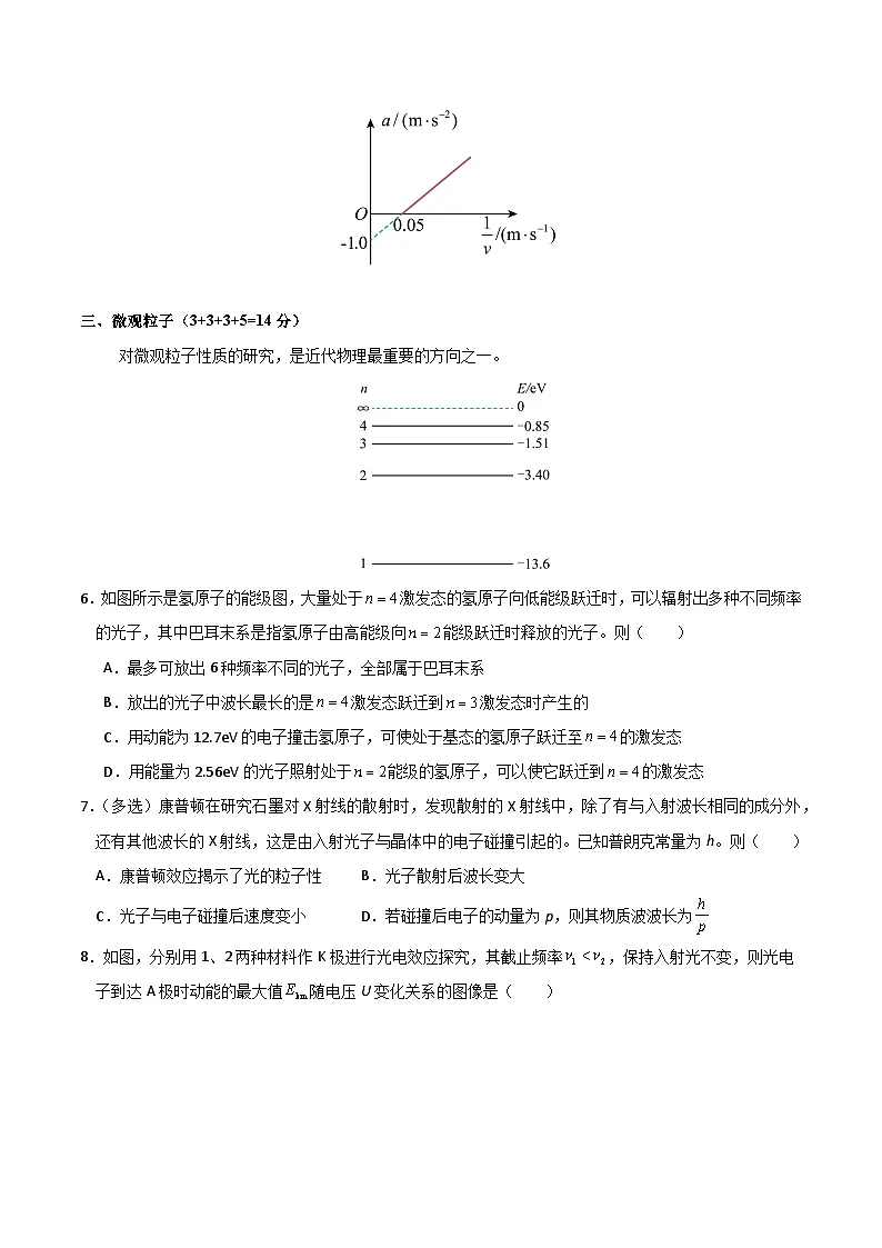 2025年高考押题预测卷:物理(上海卷)01(考试版)第3页