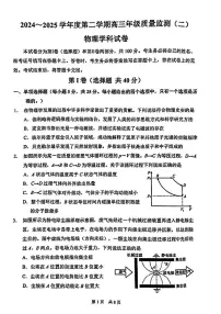 2025届天津市南开区高三下学期二模考试物理试题（高考模拟）