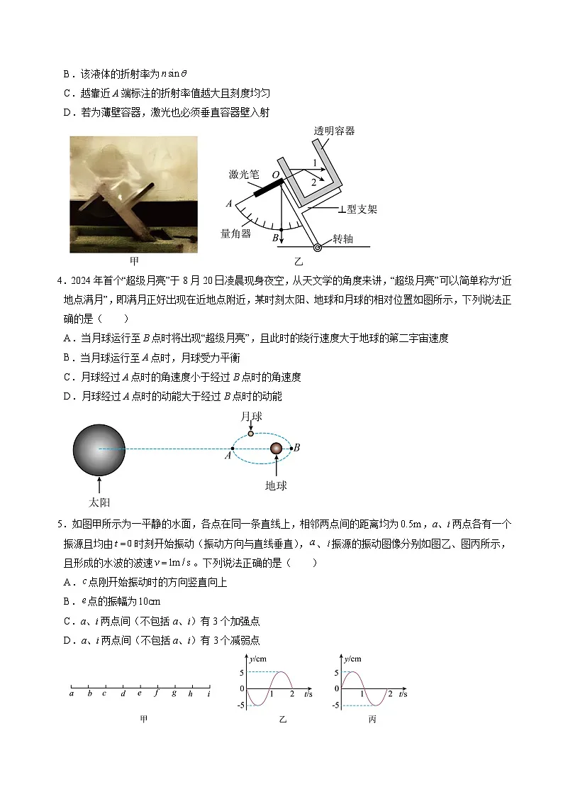 2025年高考押题预测卷:物理(江苏卷02)(考试版)第2页