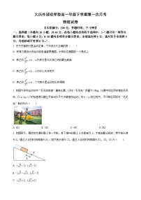 黑龙江省大庆外国语学校2024-2025学年高一下学期4月月考物理试卷（原卷版+解析版）