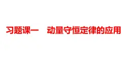 物理人教版（2019）選擇性必修第一冊第一章動量守恒定律 習題課課件
