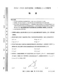 安徽省县域高中合作共享联盟2024-2025学年高三下学期4月月考物理试卷（含答案）含答案解析含答案解析