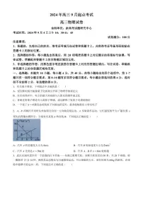2025届湖北新高考联考协作体高三上学期开学考试物理试题（含答案）