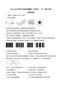 2024-2025学年山东省济南第一中学高二（下）期中考试物理试卷（含答案）