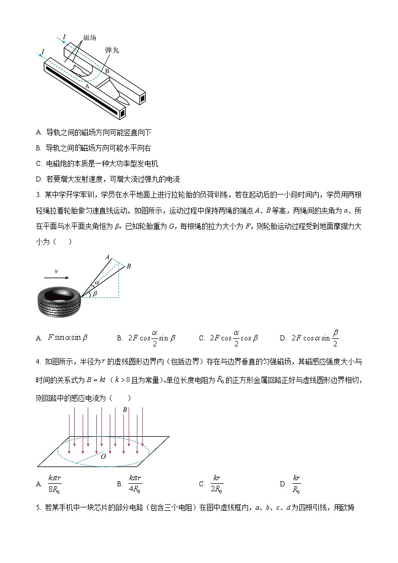 辽宁省朝阳市建平县第二高级中学2024-2025学年高二下学期第一次月考物理试卷(原卷版+解析版)第2页